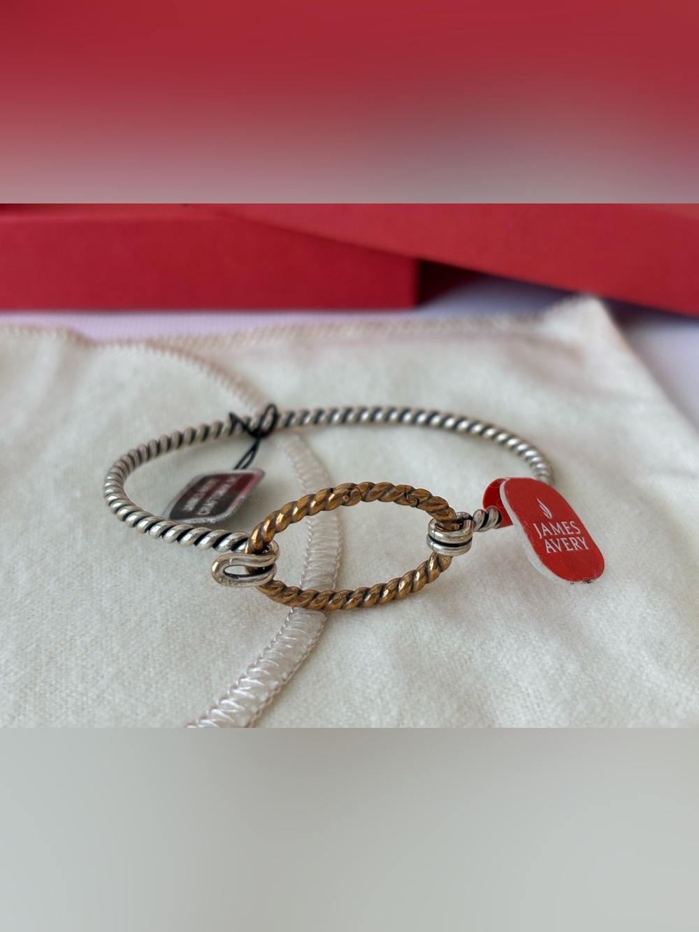Retired James Avery | Changeable Twisted Wire Hook-On Bracelet,